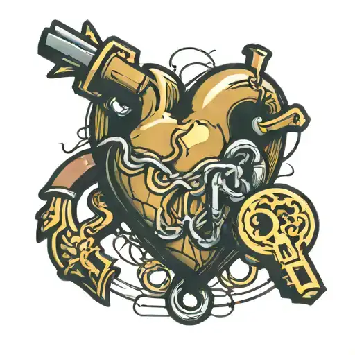 Human Heart Lock And Key