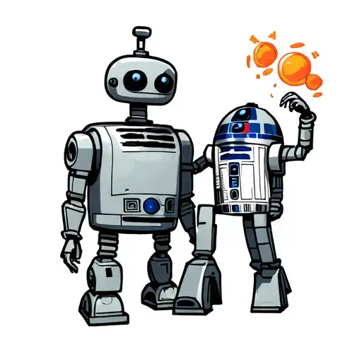 Bender Futurama And R2 D2 Cursing At Each Other