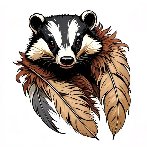 Badger Feather Intertwined