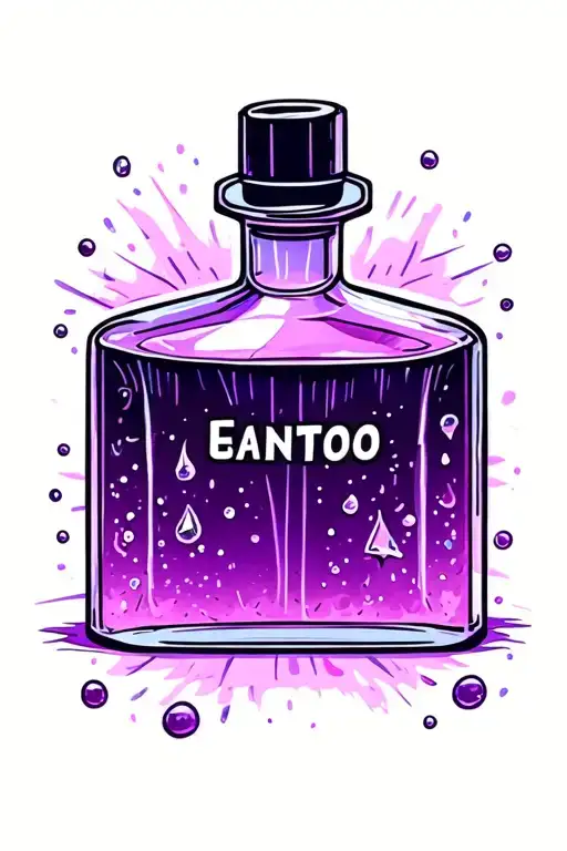 Minimalistic Purple Potion Bottle Sparkling