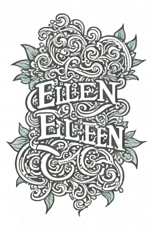 Name Ellen Lettering Style