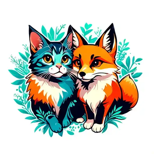 Cat And Fox