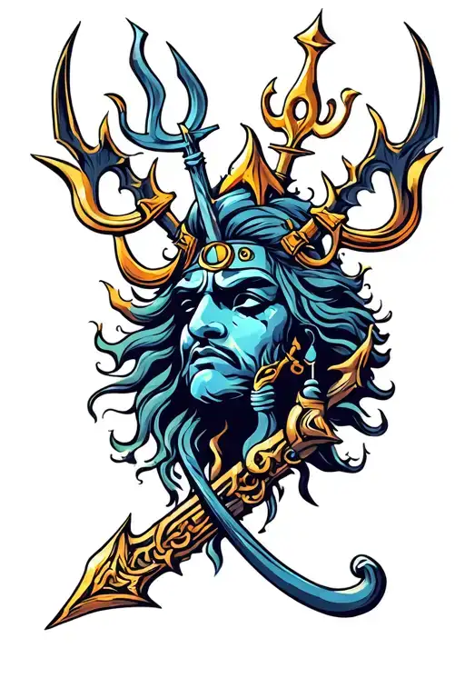 Shiv Trident With Om