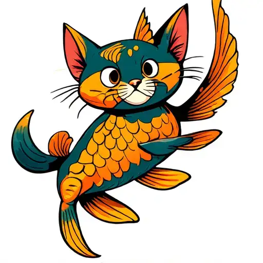 Hybrid Cat Fish Fantasy Animal