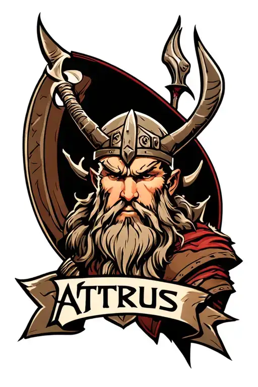Norse God Of War Inspired Tattoo With The Name Atreus