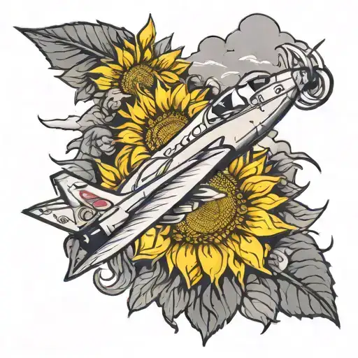 Fighter Jet Sunflower