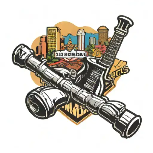 Incorporate Las Vegas Skyline And Mma Gloves In A New-school Style