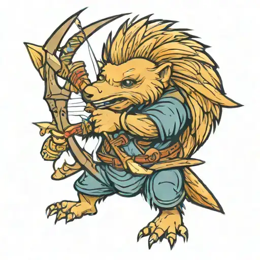 Echidna With A Bow And Arrow