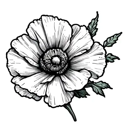Poppy Flower Intertwined