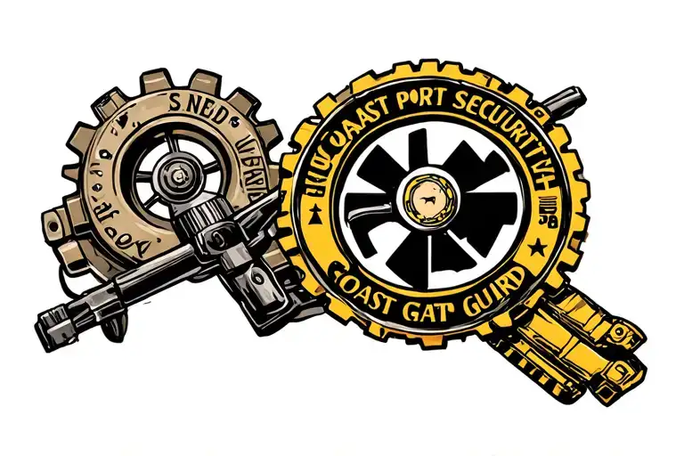 Coast Guard Port Security Insignia Combined With Gear