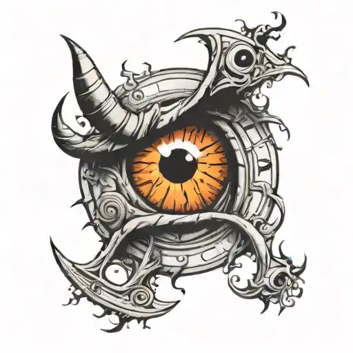 A Demon's Eye With A Dial Instead Of A Pupil