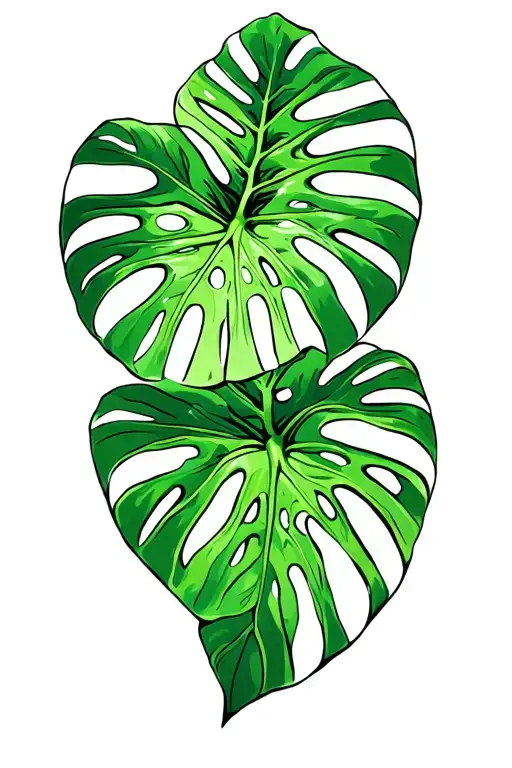 Monstera Adansonii Plant Intertwined