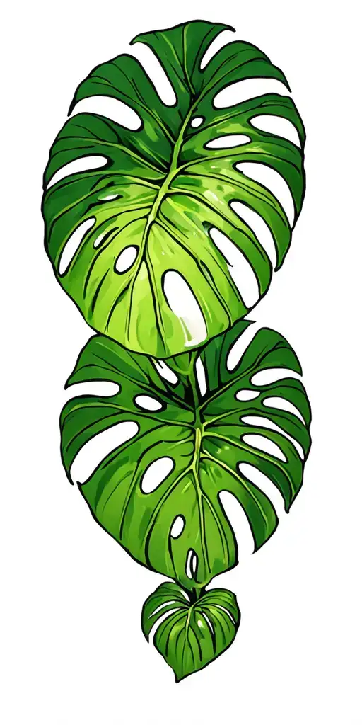 Monstera Adansonii Plant Intertwined