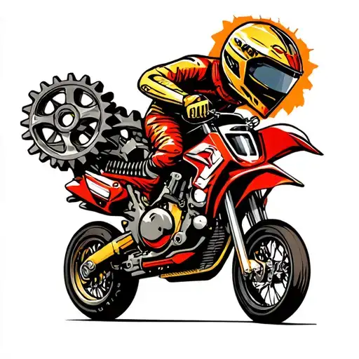 930 Engine With Gears Motocross