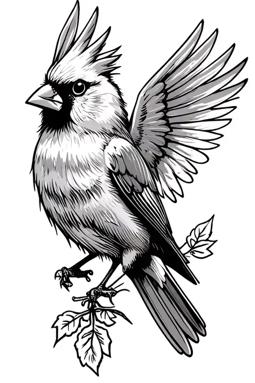 Small Cardinal Flying