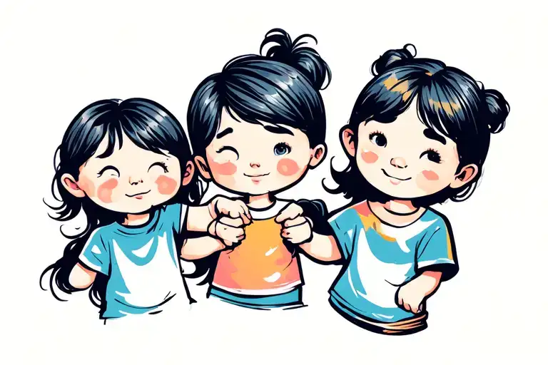 3 Child Holding Hands