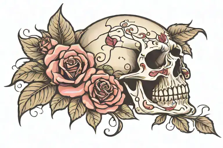 Skull And Rose