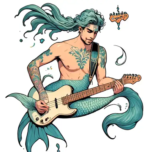 Merman Playing Music