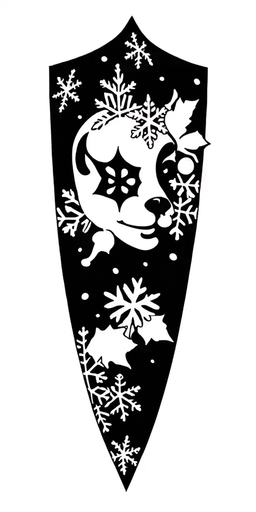 Snowflakes And Leaves Falling