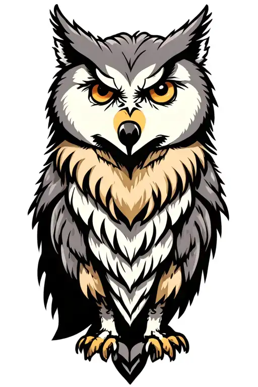 Owl And Wolf