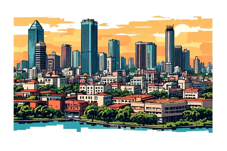 Sao Paulo City Skyline Symbolizing