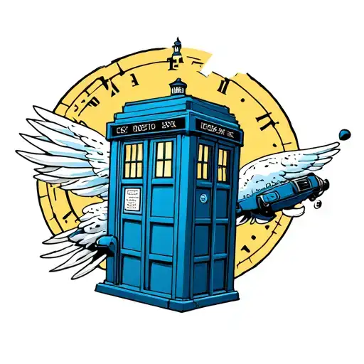 Tardis Flying Through The Time