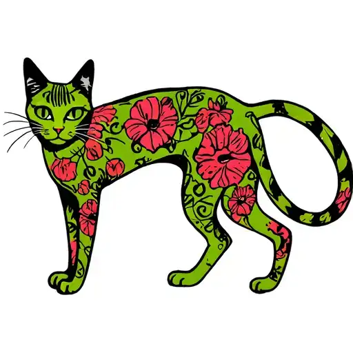 Salvador Dali Cat As A Green Olive