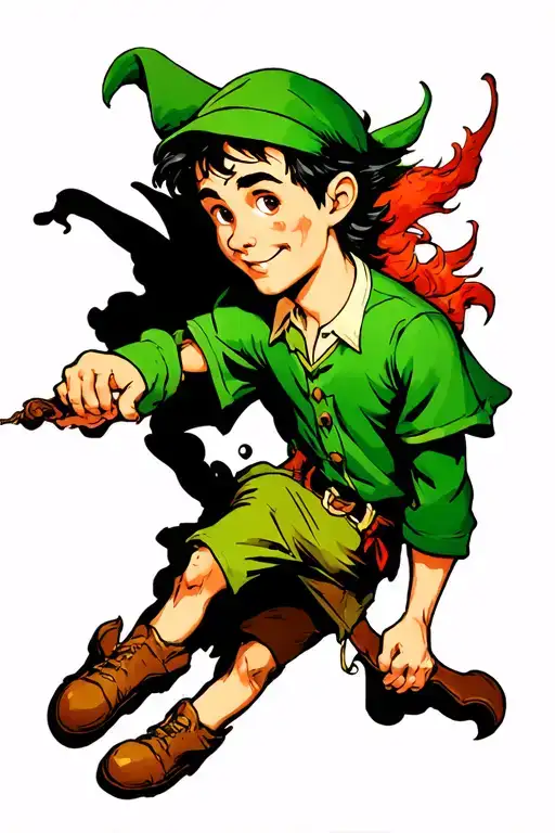 Peter Pan Casting A Shadow