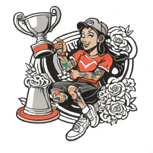 Bora With A Cup Trophy