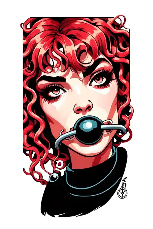 Medusa Wearing A Ball Gag