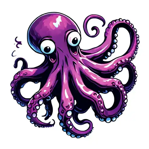 Octopus Crawling Up Jajanese Style