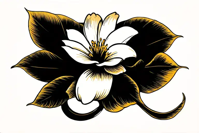 Panamanian Mola With A Peristeria Elata Flower