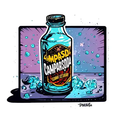 Camparisoda Drink In A Tiny Cold Bottle