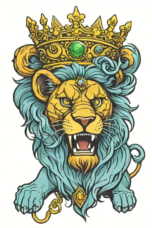 Lion Wearing A Crown