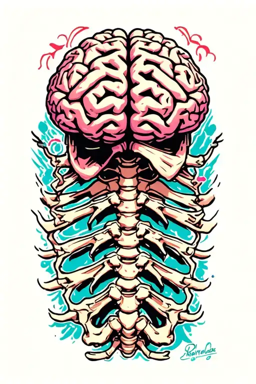 Brain Attached To Spine