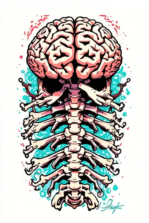 Brain Attached To Spine