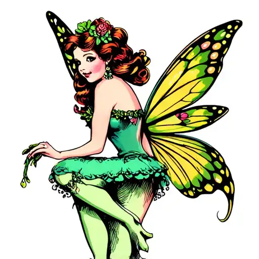 Garden Fairy As A Pinup Girl