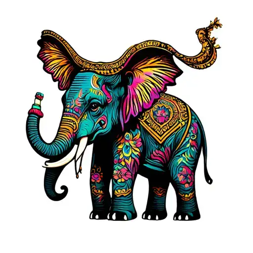 Elephant Silhouette With Anouk