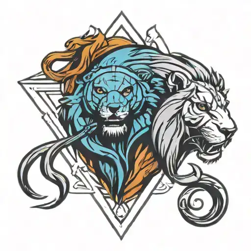 Assassin's Creed Logo Surrounded By A Lion