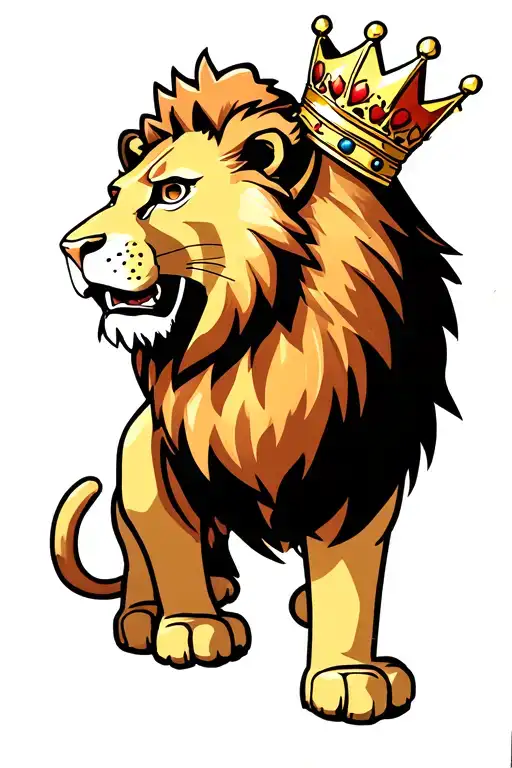 Lion Wearing A Crown
