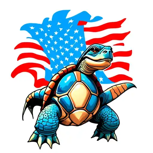 Patriotic Shellback Turtle