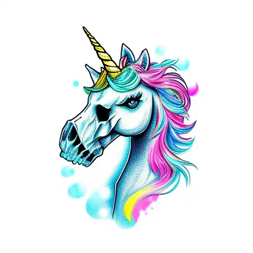 Unicorn Skull