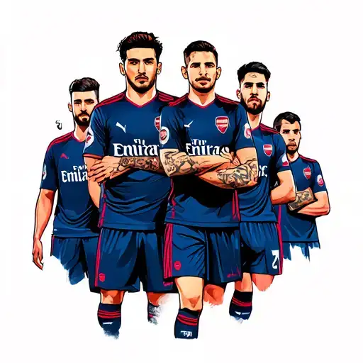 Arsenal Players In Front