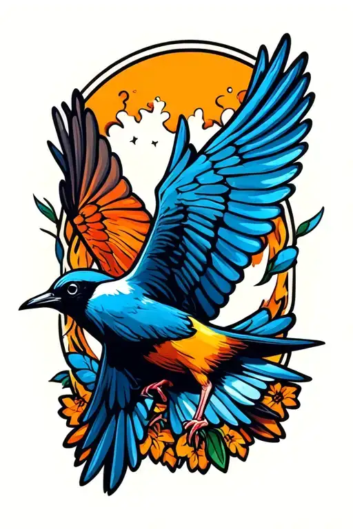 Starling Bird Flying