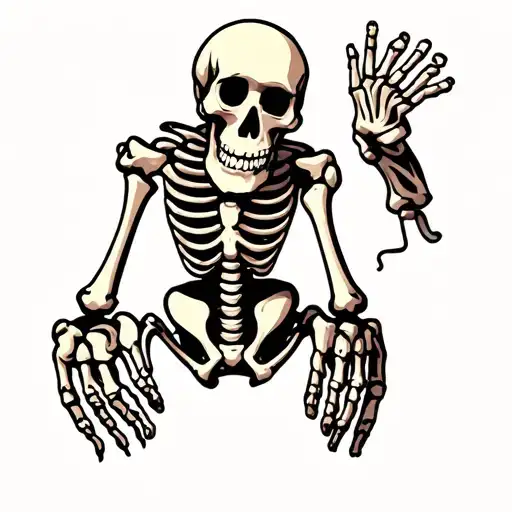 Skeleton Front Hey Man