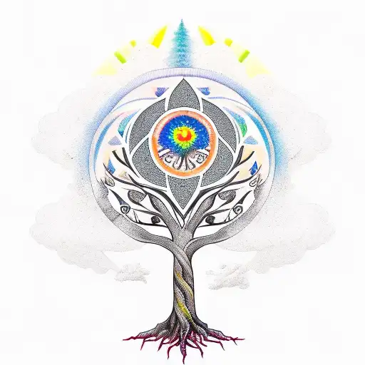 Tree Of Life Crow Spiritual Chakra