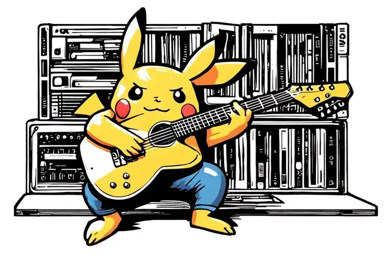 Pikachu Playing Guitar