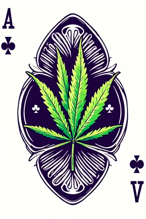 Ace Card Weed Leaf
