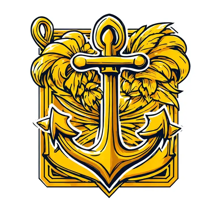 Anchor With Fluer De Lis Symbol Incorporated