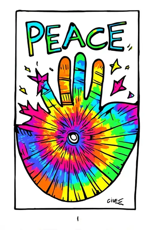 Teach Peace Tye Die Pattern